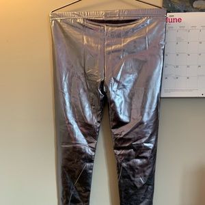 Metallic silver tights NWOT. Size XL